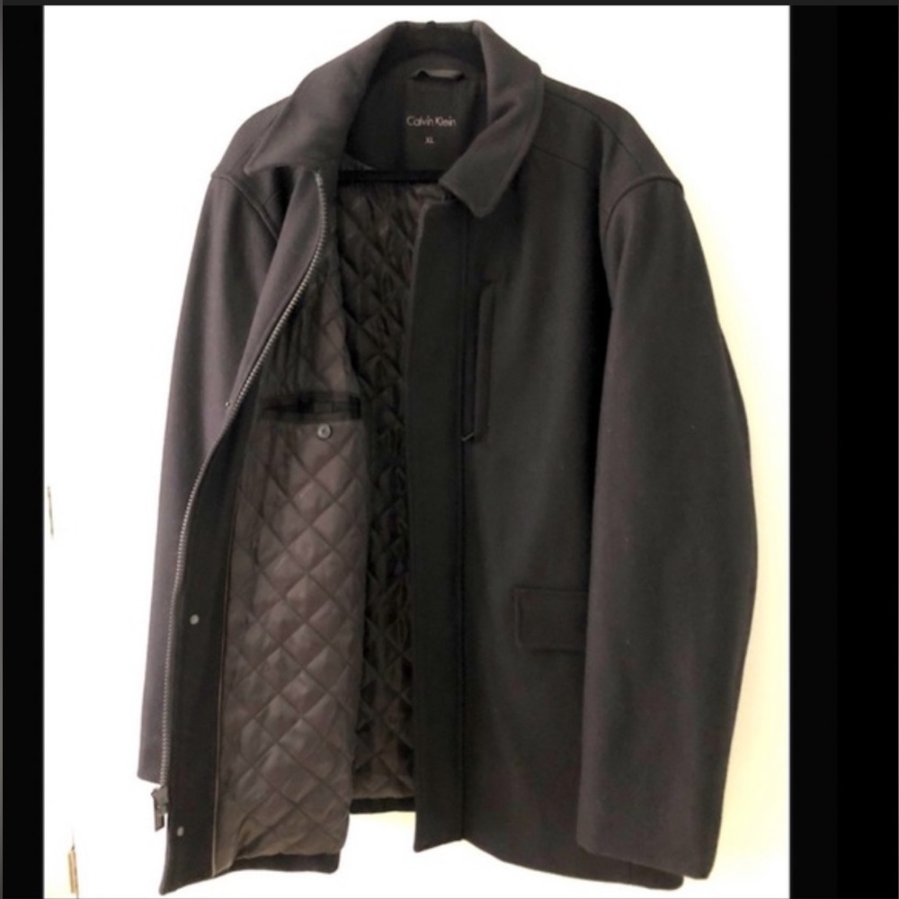 Calvin Klein Men’s Wool Blend Peacoat
